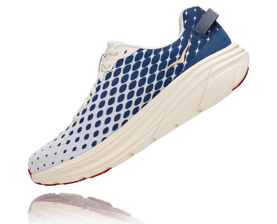 Hoka One One Hardloopschoenen Heren - Rincon 2 - Wit/Blauw - QO2934607